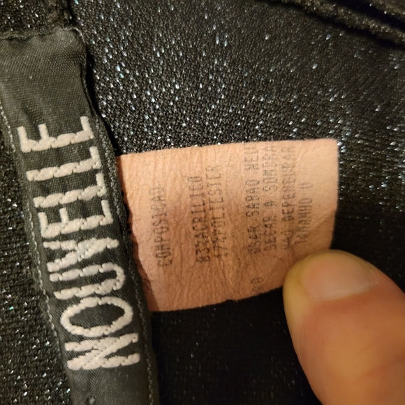 Black Sparkly Mini Bodycon Dress Stripless - Picture 6 of 6